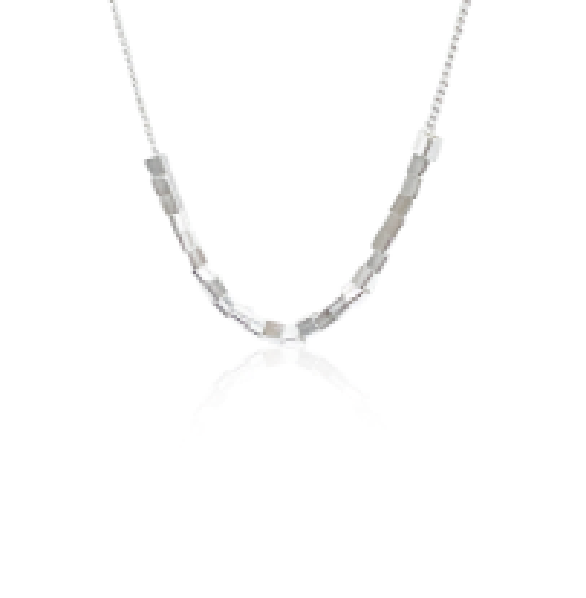 Sterling silver cube necklace